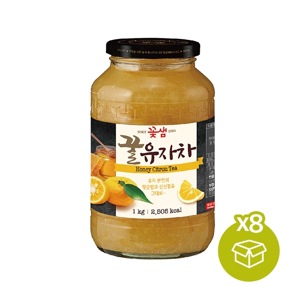 [박스할인] [꽃샘식품]꿀유자차(1kg*8개)